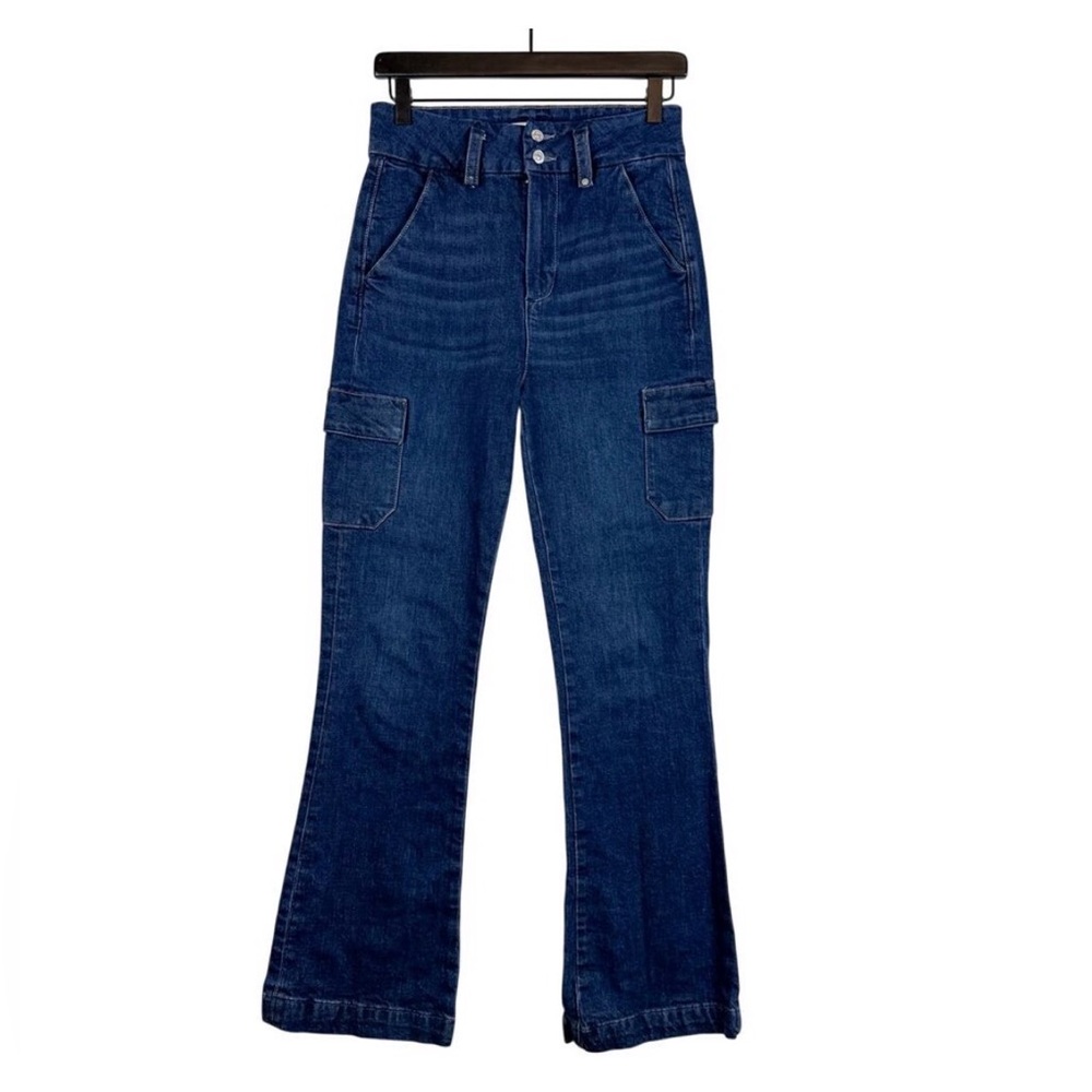 Paige Dion 32” Cargo Pocket Flare Jeans High Rise - Size 27
